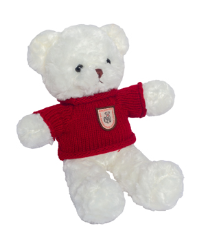 White teddy áo đỏ