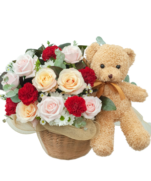 Cutie bear and rose 4